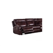 Star Home Living Leather Upholstered 6-Piece Reclining Sofa Set in Brown
