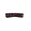 Star Home Living Leather Upholstered 6-Piece Reclining Sofa Set in Brown