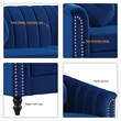 Jessica 3 Pieces Blue Microfiber Living Room Set Modern Velvet Sofa Set pillow