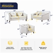 Beverly Fine Furniture 3 Piece Velvet Living Room Set (Sofa Loveseat and Chair)