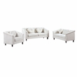 Beverly Fine Furniture 3 Piece Velvet Living Room Set (Sofa Loveseat and Chair)