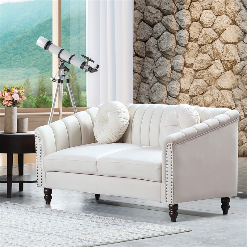 FUOROLA Mirando 2 Piece Living Room Set white