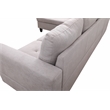 Starhome L Shaped Gray Couch with Storage Ottoman(Pillows Included) Microfiber