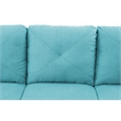 Starhome L Shaped Green Couch with Storage Ottoman(Pillows Included) Microfiber