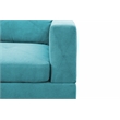 Starhome L Shaped Green Couch with Storage Ottoman(Pillows Included) Microfiber