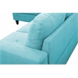 Starhome L Shaped Green Couch with Storage Ottoman(Pillows Included) Microfiber