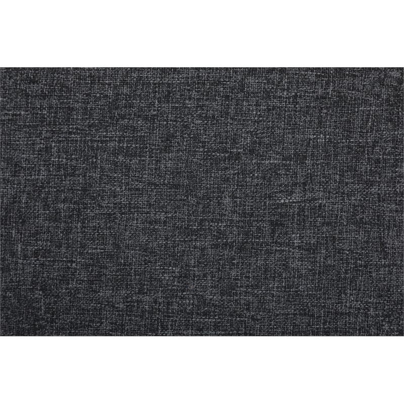 Starhome L Shaped Black Gray Couch with Ottoman(Pillows Included) Microfiber