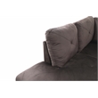 Starhome L Shaped Chocolate Couch with Ottoman(Pillows Included) Microfiber