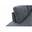 Starhome L Shaped Dark Gray Couch with Ottoman(Pillows Included) Microfiber