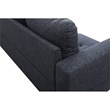 Starhome L Shaped Black Gray Couch with Ottoman(Pillows Included) Microfiber