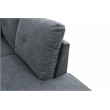 Starhome L Shaped Dark Gray Couch with Ottoman(Pillows Included) Microfiber