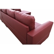 Starhome L Shaped Red Couch with Storage Ottoman(Pillows Included) Microfiber