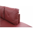 Starhome L Shaped Red Couch with Storage Ottoman(Pillows Included) Microfiber