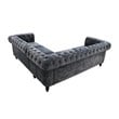 StarHome 2 Piece Microfiber Living Room sofa Set In Gray