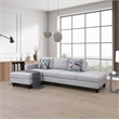 Starhome L Shaped Gray linen fabric 2-Piece Couch Living Room Sofa Set