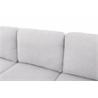 Starhome L Shaped Gray linen fabric 2-Piece Couch Living Room Sofa Set