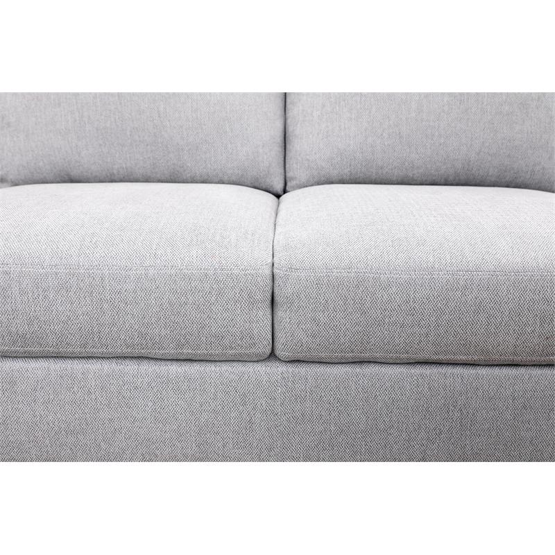 Starhome L Shaped Gray linen fabric 2-Piece Couch Living Room Sofa Set