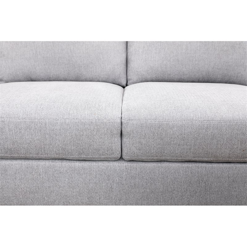 Starhome L Shaped Gray linen fabric 2-Piece Couch Living Room Sofa Set