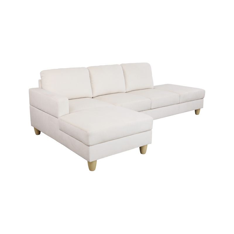 Star Home Living Jack Sectional Sofa Cream White