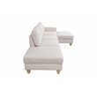 Starhome L Shaped White Microfiber 2-Piece Couch Living Room Sofa Set