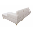 Starhome L Shaped White Microfiber 2-Piece Couch Living Room Sofa Set