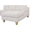 Starhome L Shaped White Microfiber 2-Piece Couch Living Room Sofa Set