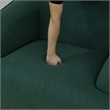 Star Home Living Corp 3-Piece Modern Microfiber Sofa Set in Dark Green