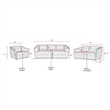Star Home Living Corp 3-Piece Modern Microfiber Sofa Set in Dark Green