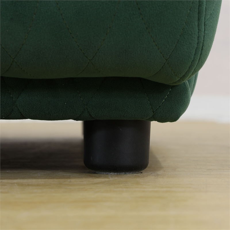 Star Home Living Corp 3-Piece Modern Microfiber Sofa Set in Dark Green