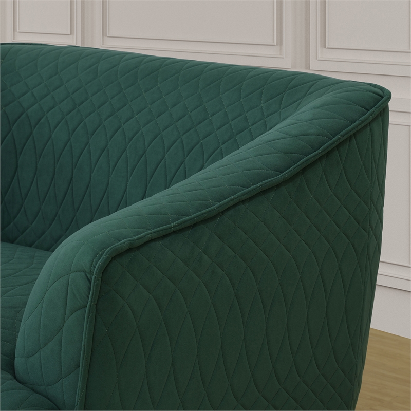 Star Home Living Corp 3-Piece Modern Microfiber Sofa Set in Dark Green