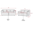 Star Home Living Corp 2-Piece Modern Microfiber Sofa Set in Dark Green