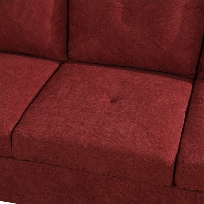 Starhome living La venta 2 piece sectional sofa Red Material-Flannelette