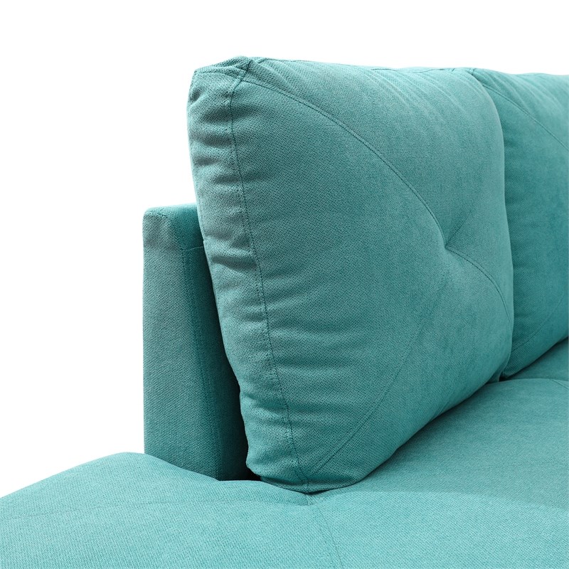 Starhome living La venta 2 piece sectional sofa Ocean Green Material-Flannelette