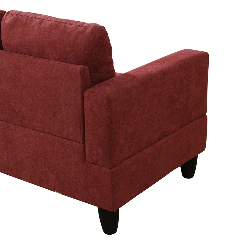 Starhome living La venta 2 piece sectional sofa Red Material-Flannelette