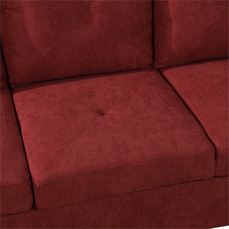 Starhome living La venta 2 piece sectional sofa Red Material-Flannelette
