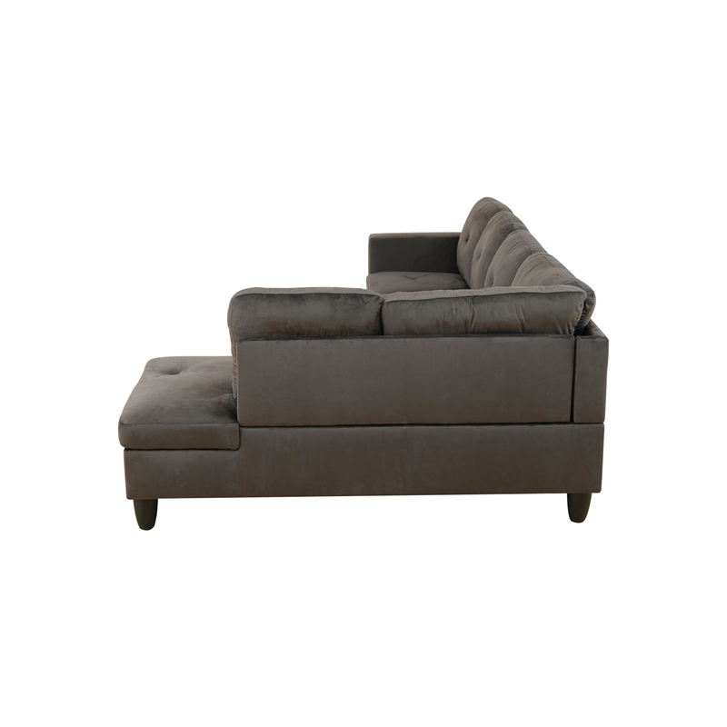 Starhome living La venta 2 piece sectional sofa  Chocolate Material-Microfiber