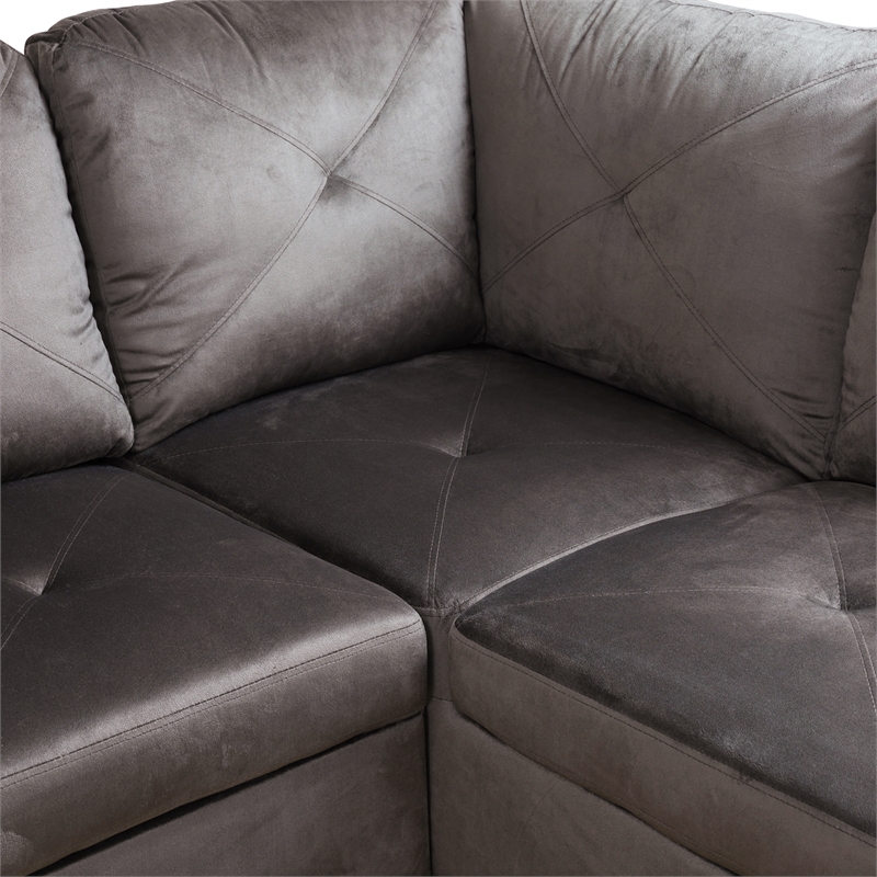 Starhome living La venta 2 piece sectional sofa  Chocolate Material-Microfiber