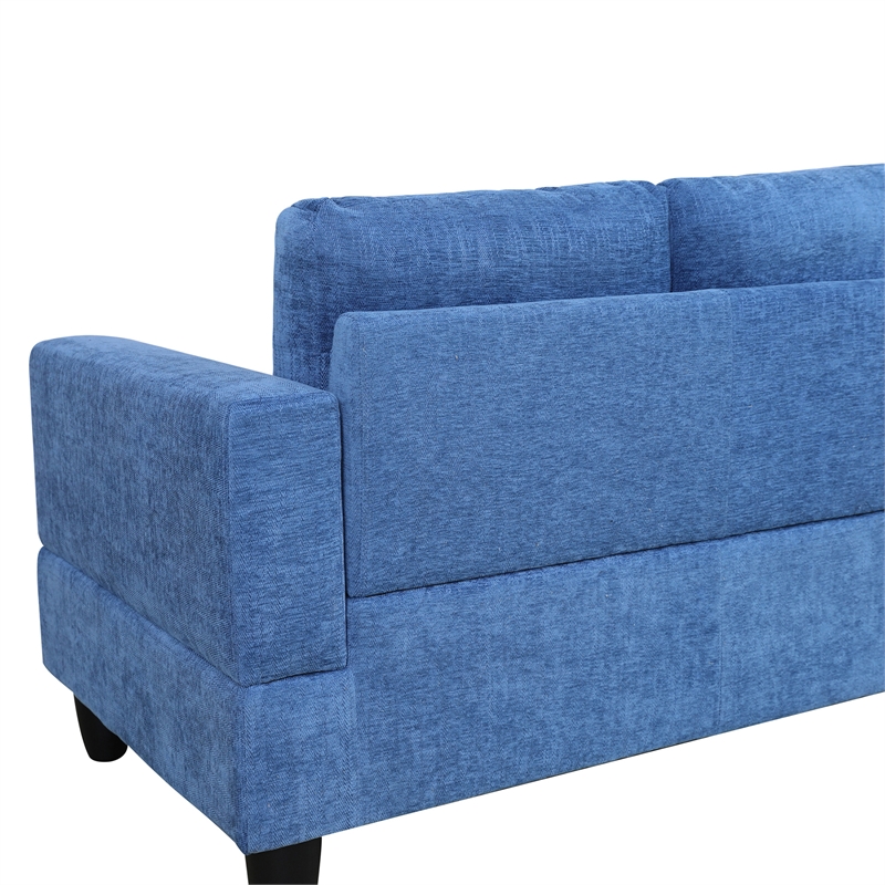 Star Home Living Corp Chris Microfiber Fabric Left Facing Sectional