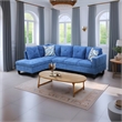 Star Home Living Corp Chris Microfiber Fabric Left Facing Sectional