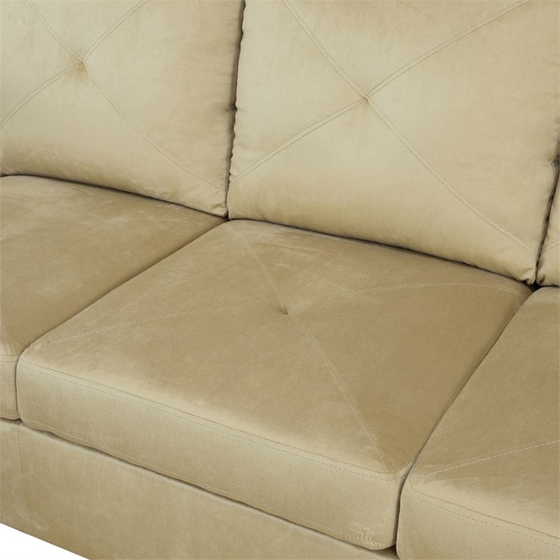 Star Home Living Corp Chris Microfiber Fabric Left Facing Sectional