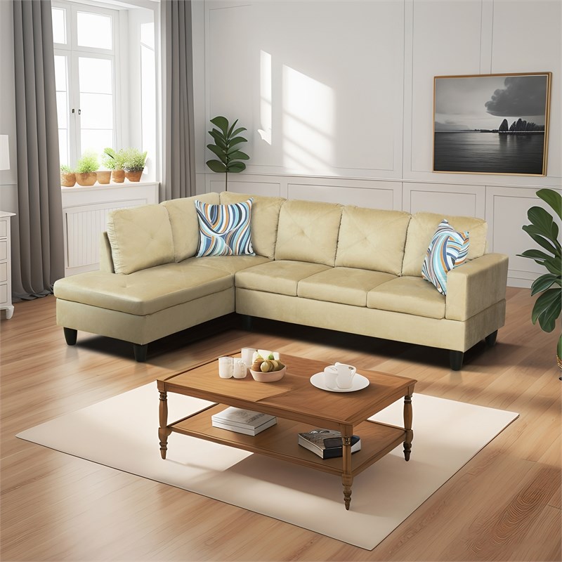 Star Home Living Corp Chris Microfiber Fabric Left Facing Sectional