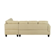 Star Home Living Corp Chris Microfiber Fabric Right Facing Sectional