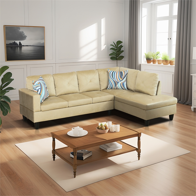 Star Home Living Corp Chris Microfiber Fabric Right Facing Sectional