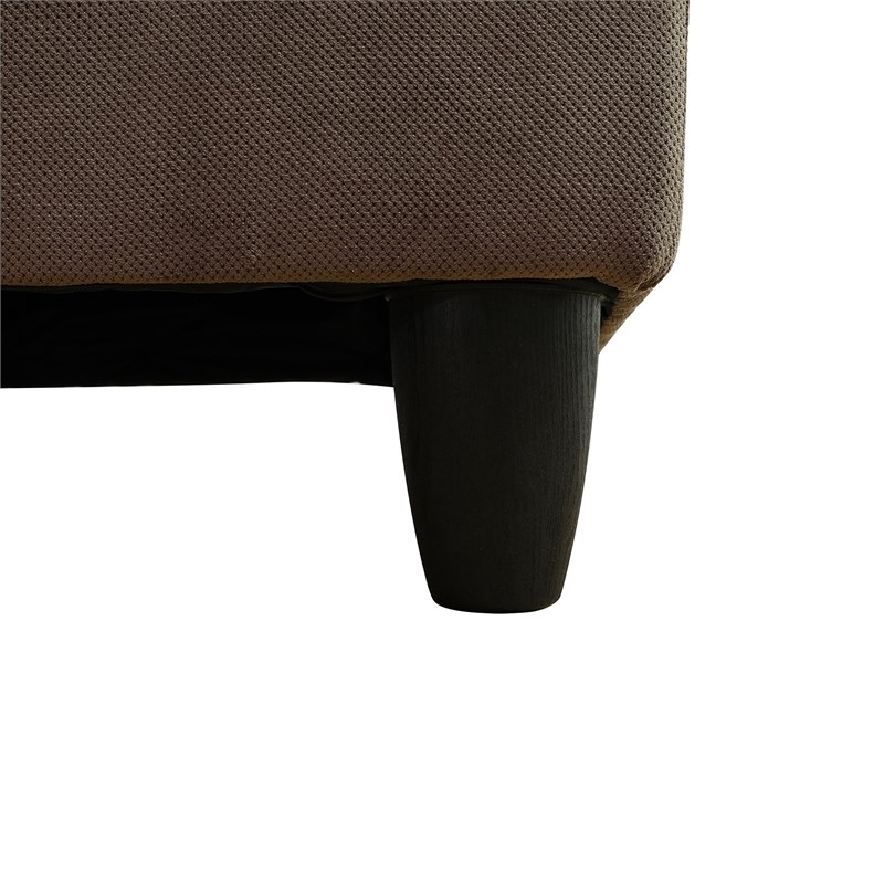 Star Home Living Corp Chris Microfiber Fabric Left Facing Sectional Brown Color