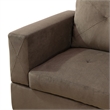 Star Home Living Corp Chris Microfiber Fabric Right Facing Sectional Brown Color