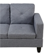 Star Home Living Corp Chris Microfiber Fabric Left Facing Sectional Grey Color