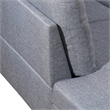 Star Home Living Corp Chris Microfiber Fabric Left Facing Sectional Grey Color