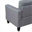 Star Home Living Corp Chris Microfiber Fabric Left Facing Sectional Grey Color