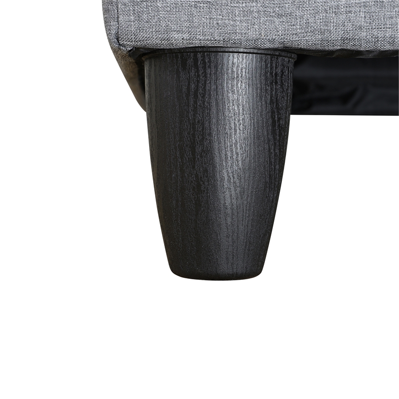 Star Home Living Corp Chris Microfiber Fabric Right Facing Sectional Grey Color