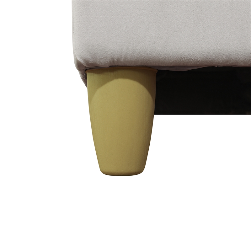 Star Home Living Corp Chris Microfiber Fabric Right Facing Sectional White Color